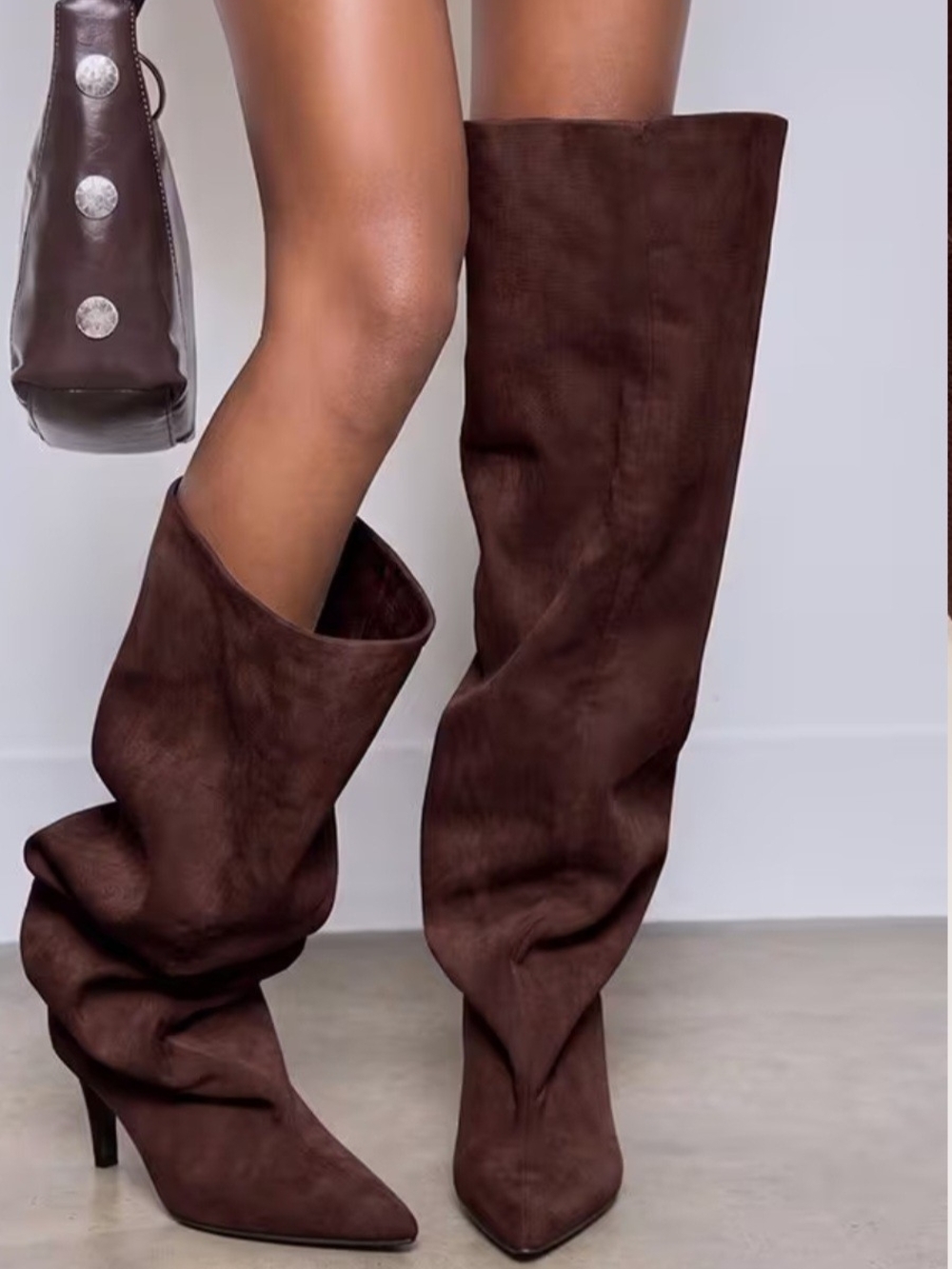 Steve Madden Allison Brown Suede Slouchy Over-The-Knee Boots Size 8.5 NWOB